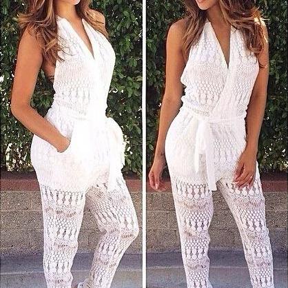 cute white jumpsuits
